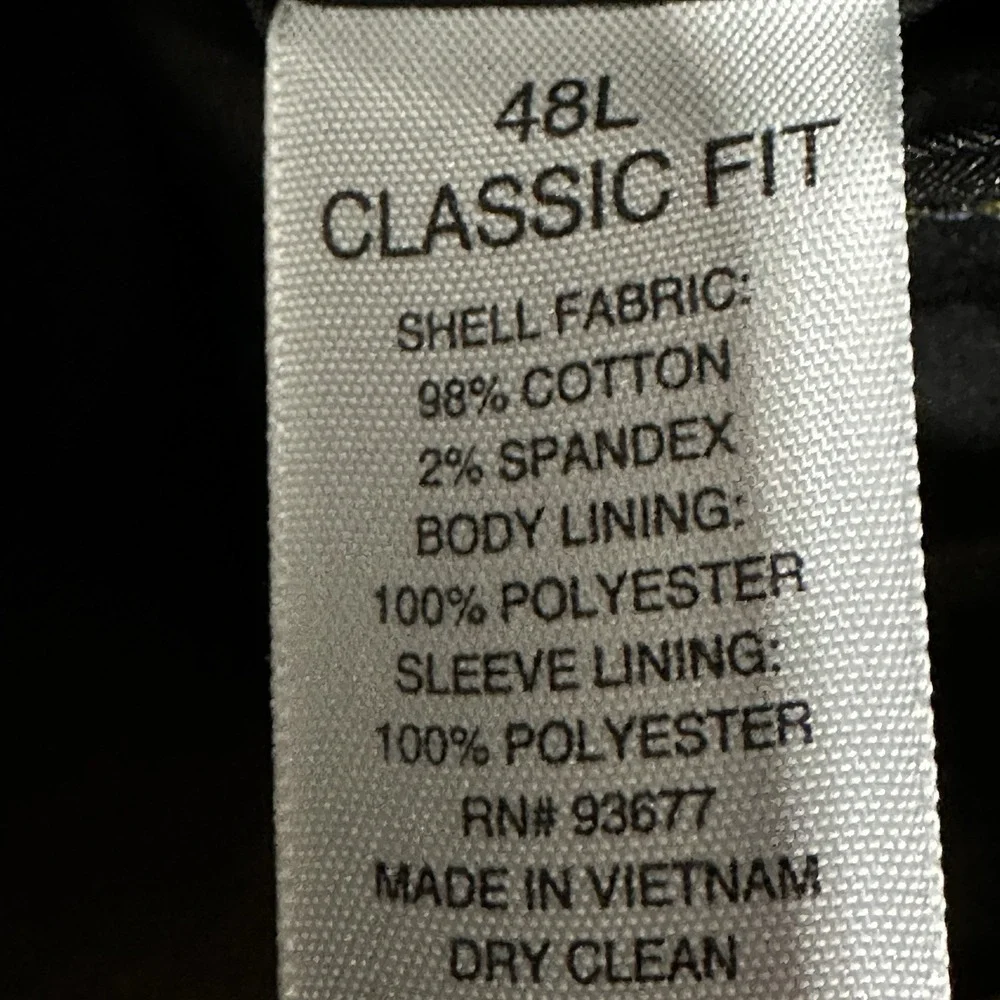 Stafford Mens 48L‎ Classic Fit Black Corduroy Sport Coat Blazer Jacket NEW